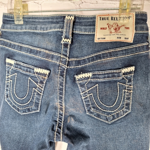 True Religion Genuine Indigo Halle Sup Mid Rise Super Skinny Jeans New Sz 25 - Picture 5 of 12